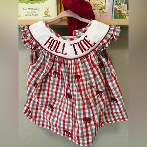 18M Alabama Hand Smocked Diaper Set